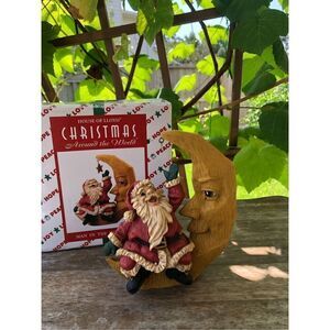 Vtg Man In The Moon Clause House Of Lloyd Christmas Around the World 6 1/2" Box